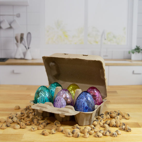 Half-Dozen Easter Eggs filled with Microchip Cookies