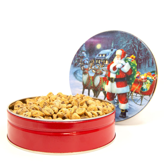 Santa and Reindeer Premium Tin